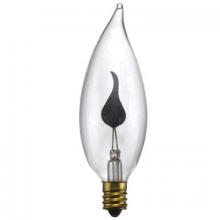 WN Sherbinin 22104 - CLEAR CANDELABRA FLAME TIP FLICKER FLAME BULB