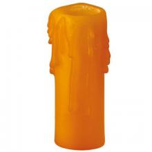 WN Sherbinin 50939 - AMBER RESIN CANDLE COVER 6" HT 1 1/4"