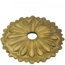 WN Sherbinin 53989 - CAST BRASS CANDLE PLATE 1/2"HT 2 1/2"