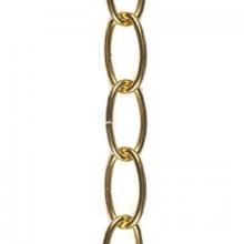 WN Sherbinin 54810 - 4 GAUGE, BRASS PLATED CHAIN, 1 YD. LENGTH