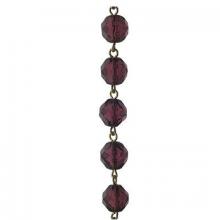 WN Sherbinin 64020 - AMETHYST FACETED 39" CHAIN 10MM