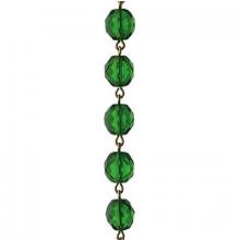 WN Sherbinin 64025 - GREEN FACETED 39" CHAIN 10MM