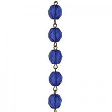 WN Sherbinin 64026 - COBALT BLUE FACETED CHAIN 39" LONG 10MM