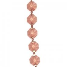 WN Sherbinin 67057 - PINK CRYSTAL CHAIN 14MM 39" LONG BRASS PI