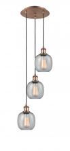 Innovations Lighting 113B-3P-AC-G104 - Belfast - 3 Light - 13 inch - Antique Copper - Cord Hung - Multi Pendant