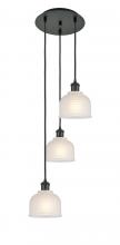 Innovations Lighting 113B-3P-BK-G411 - Dayton - 3 Light - 12 inch - Matte Black - Cord Hung - Multi Pendant