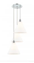 Innovations Lighting 113B-3P-PC-GBC-121 - Berkshire - 3 Light - 19 inch - Polished Chrome - Cord Hung - Multi Pendant