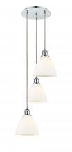 Innovations Lighting 113B-3P-PC-GBD-751 - Bristol - 3 Light - 14 inch - Polished Chrome - Cord Hung - Multi Pendant