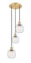 Innovations Lighting 113B-3P-SG-G1013 - Belfast - 3 Light - 13 inch - Satin Gold - Cord Hung - Multi Pendant