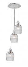 Innovations Lighting 113F-3P-PN-G302 - Colton - 3 Light - 12 inch - Polished Nickel - Cord hung - Multi Pendant