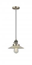 Innovations Lighting 201CSW-AB-G2 - Halophane - 1 Light - 9 inch - Antique Brass - Cord hung - Mini Pendant