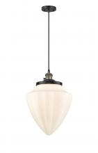 Innovations Lighting 201CSW-BAB-G661-12 - Bridgeton - 1 Light - 16 inch - Black Antique Brass - Cord hung - Mini Pendant