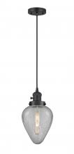 Innovations Lighting 201CSW-BK-G165 - Geneseo - 1 Light - 7 inch - Matte Black - Cord hung - Mini Pendant