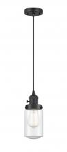 Innovations Lighting 201CSW-BK-G314 - Dover - 1 Light - 5 inch - Matte Black - Cord hung - Mini Pendant