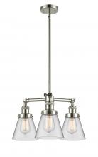 Innovations Lighting 207-PN-G62-LED - Cone - 3 Light - 19 inch - Polished Nickel - Stem Hung - Chandelier