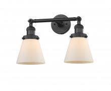 Innovations Lighting 208-BK-G61 - Cone - 2 Light - 16 inch - Matte Black - Bath Vanity Light