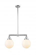 Innovations Lighting 209-PC-G201-8-LED - Beacon - 2 Light - 25 inch - Polished Chrome - Stem Hung - Island Light