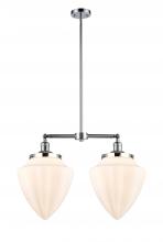 Innovations Lighting 209-PC-G661-12 - Bullet - 2 Light - 24 inch - Polished Chrome - Stem Hung - Island Light