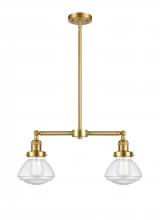 Innovations Lighting 209-SG-G324 - Olean - 2 Light - 22 inch - Satin Gold - Stem Hung - Island Light