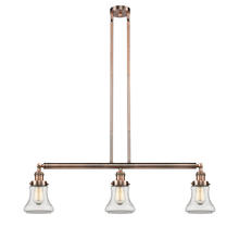 Innovations Lighting 213-AC-G192 - Bellmont - 3 Light - 39 inch - Antique Copper - Stem Hung - Island Light