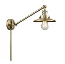 Innovations Lighting 237-AB-M4-AB - Railroad - 1 Light - 8 inch - Antique Brass - Swing Arm