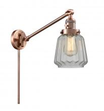 Innovations Lighting 237-AC-G142-LED - Chatham - 1 Light - 8 inch - Antique Copper - Swing Arm