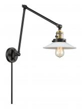 Innovations Lighting 238-BAB-G1 - Halophane - 1 Light - 9 inch - Black Antique Brass - Swing Arm