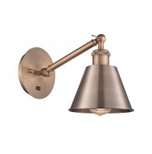 Innovations Lighting 317-1W-AC-M8 - Smithfield - 1 Light - 7 inch - Antique Copper - Sconce