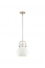 Innovations Lighting 410-1SS-SN-M410-8W - Newton Sphere - 1 Light - 8 inch - Satin Nickel - Mini Pendant