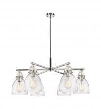 Innovations Lighting 411-6CR-PN-G412-7SDY - Newton Bell - 6 Light - 26 inch - Polished Nickel - Chandelier