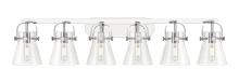 Innovations Lighting 423-6W-PC-G411-6CL - Pilaster II Cone - 6 Light - 46 inch - Polished Chrome - Bath Vanity Light