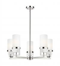 Innovations Lighting 426-5CR-PN-G426-8WH - Utopia - 5 Light - 24 inch - Polished Nickel - Chandelier