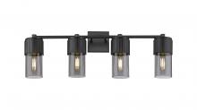 Innovations Lighting 428-4W-BK-G428-7SM - Bolivar - 4 Light - 31 inch - Matte Black - Bath Vanity Light