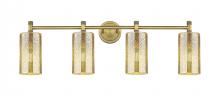 Innovations Lighting 434-4W-BB-G434-7ME - Crown Point - 4 Light - 34 inch - Brushed Brass - Bath Vanity Light