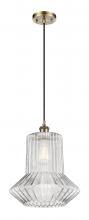 Innovations Lighting 516-1P-AB-G212 - Springwater - 1 Light - 12 inch - Antique Brass - Cord hung - Mini Pendant