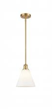 Innovations Lighting 516-1S-SG-GBC-81 - Berkshire - 1 Light - 8 inch - Satin Gold - Mini Pendant