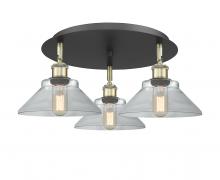 Innovations Lighting 516-3C-BAB-G132 - Orwell - 3 Light - 20 inch - Black Antique Brass - Flush Mount