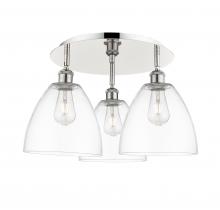 Innovations Lighting 516-3C-PN-GBD-92 - Bristol - 3 Light - 21 inch - Polished Nickel - Flush Mount