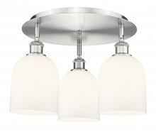 Innovations Lighting 516-3C-SN-G558-6GWH - Bella - 3 Light - 17 inch - Satin Nickel - Flush Mount