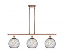 Innovations Lighting 516-3I-AC-G122-8CBK - Farmhouse Chicken Wire - 3 Light - 36 inch - Antique Copper - Cord hung - Island Light