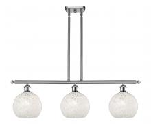 Innovations Lighting 516-3I-SN-G1216-8WM - White Mouchette - 3 Light - 36 inch - Brushed Satin Nickel - Stem Hung - Island Light