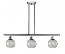 Innovations Lighting 516-3I-SN-G122-10 - Athens - 3 Light - 37 inch - Brushed Satin Nickel - Stem Hung - Island Light