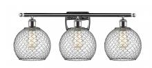 Innovations Lighting 516-3W-PC-G122-8CBK - Farmhouse Chicken Wire - 3 Light - 28 inch - Polished Chrome - Bath Vanity Light