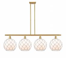 Innovations Lighting 516-4I-SG-G121-10RW - Farmhouse Rope - 4 Light - 48 inch - Satin Gold - Cord hung - Island Light