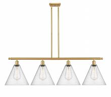 Innovations Lighting 516-4I-SG-GBC-124 - Berkshire - 4 Light - 50 inch - Satin Gold - Cord hung - Island Light