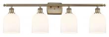 Innovations Lighting 516-4W-AB-G558-6GWH - Bella - 4 Light - 36 inch - Antique Brass - Bath Vanity Light