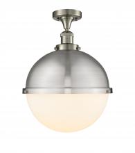 Innovations Lighting 517-1CH-SN-HFS-121-SN - Hampden - 1 Light - 13 inch - Brushed Satin Nickel - Semi-Flush Mount