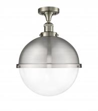 Innovations Lighting 517-1CH-SN-HFS-122-SN - Hampden - 1 Light - 13 inch - Brushed Satin Nickel - Semi-Flush Mount