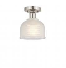 Innovations Lighting 616-1F-SN-G411 - Dayton - 1 Light - 6 inch - Brushed Satin Nickel - Flush Mount