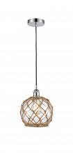 Innovations Lighting 616-1P-PC-G122-8RB - Farmhouse Rope - 1 Light - 8 inch - Polished Chrome - Cord hung - Mini Pendant